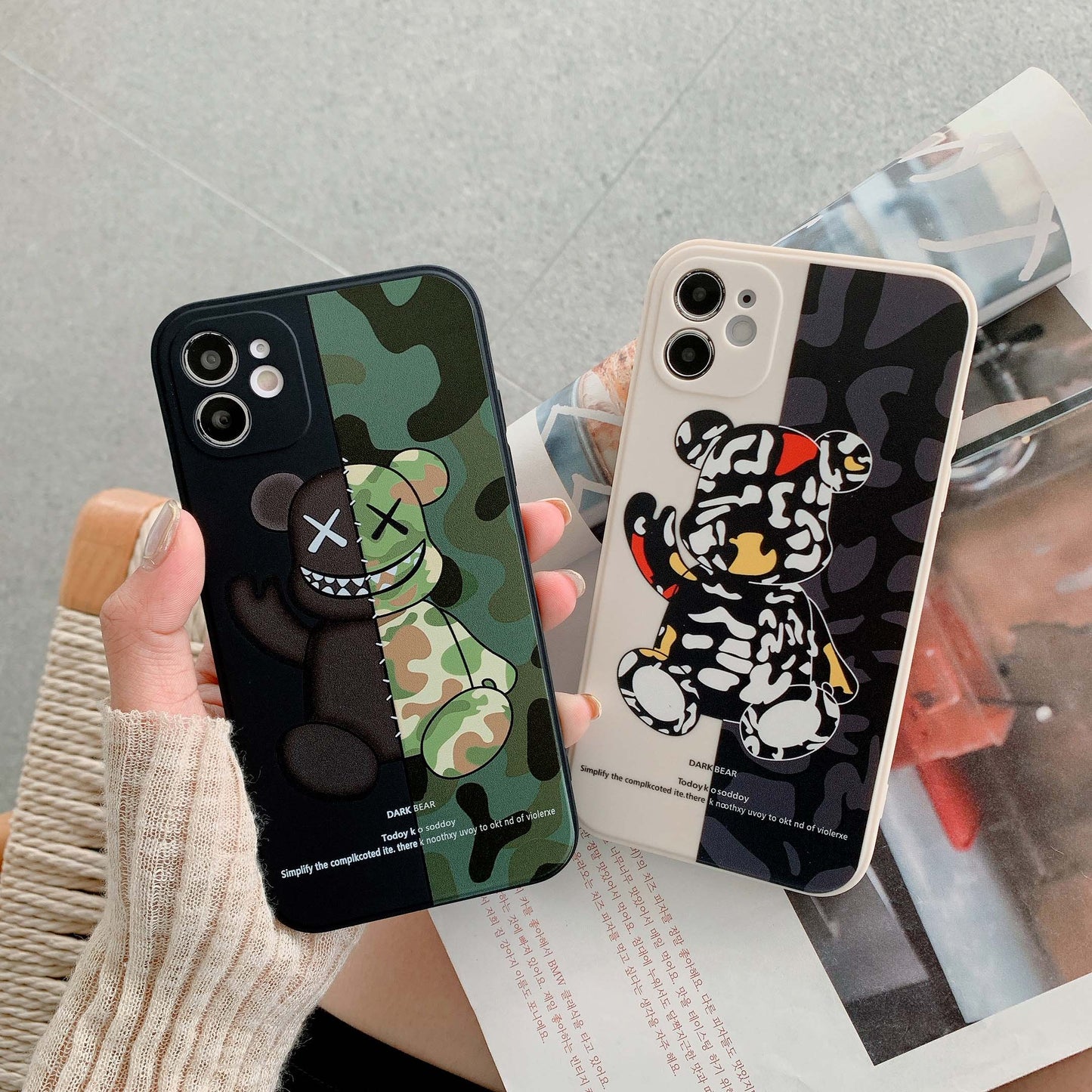 Cartoon Bear Soft Cases for iPhone